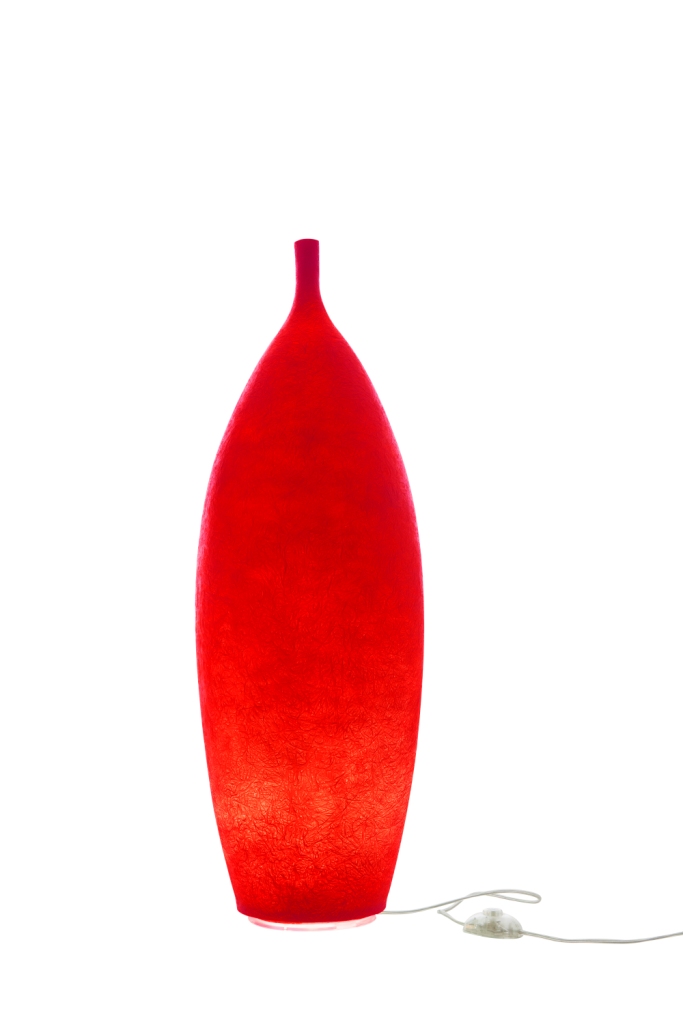 Lampada Da Pavimento Tank 2 In-Es Artdesign Collezione Luna Colore Rosso Dimensione 92 Cm Diam. 29 Cm